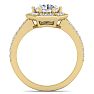 2 1/2 Carat Halo Diamond Engagement Ring In 14 Karat Yellow Gold Image-3