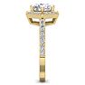 2 1/2 Carat Halo Diamond Engagement Ring In 14 Karat Yellow Gold Image-4