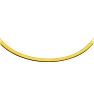 14 Karat Yellow & White Gold 6.0mm 18 Inch Two-Tone Reversible Omega Chain Necklace Image-1