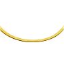 14 Karat Yellow & White Gold 6.0mm 20 Inch Two-Tone Reversible Omega Chain Necklace Image-1