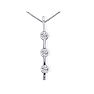 Contemporary 1ct  Channel Set Diamond Pendant in 14k White Gold Image-1