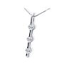 Contemporary 1ct  Channel Set Diamond Pendant in 14k White Gold Image-2