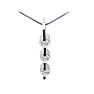 Contemporary 1ct  Channel Set Diamond Pendant in 14k White Gold Image-3