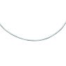 14 Karat White Gold 3.0mm 18 Inch Round Omega Chain Necklace Image-1