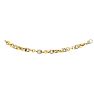 14 Karat Yellow & White Gold 9.7mm 7.50 Inch Two-Tone Barrel Fancy Link Chain Bracelet Image-1