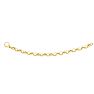 14 Karat Yellow Gold 9.4mm 7.25 Inch Shiny Oval Fancy Link Bracelet Image-1