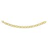 14 Karat Yellow Gold 8.8mm 7.25 Inch Textured & Shiny Oval Link Bracelet Image-1