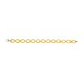 14 Karat Yellow & White Gold 7.50 Inch Twisted Oval Link Bracelet Image-1