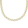 14 Karat Yellow & White Gold 18 Inch Twisted Oval Link Necklace