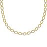 14 Karat Yellow & White Gold 18 Inch Twisted Oval Link Necklace Image-1