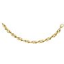 14 Karat Yellow Gold 7mm 7.75 Inch Shiny Double Oval Link Bracelet Image-1