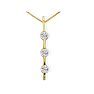 Contemporary 1ct  Channel Set Diamond Pendant in 14k Yellow Gold Image-1