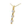 Contemporary 1ct  Channel Set Diamond Pendant in 14k Yellow Gold Image-2