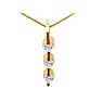 Contemporary 1ct  Channel Set Diamond Pendant in 14k Yellow Gold Image-3