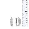 1/4 Carat Diamond Feather Earrings In White Gold Overlay With Latchback .   Incredibly Popular Hoop Earrings! Image-6