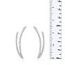 1/2 Carat Diamond Double Row Ear Climbers In Sterling Silver Image-6