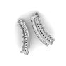 1/5ct Diamond Ear Climbers In 14K White Gold Image-2