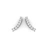 1/5ct Diamond Ear Climbers In 14K White Gold Image-5