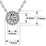 1/2ct Halo Diamond Necklace In 14K White Gold
 Image-4