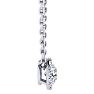 7/8ct Halo Diamond Necklace In 14K White Gold Image-3