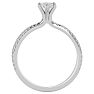 3/4 Carat Marquise Shape Diamond Engagement Ring In 14 Karat White Gold Image-3
