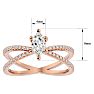 3/4 Carat Marquise Shape Diamond Engagement Ring In 14 Karat Rose Gold Image-5