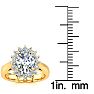 1 1/2ct Oval And Round Diamond Classic Engagement Ring In 14 Karat Yellow Gold Image-5