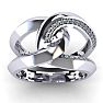 Super Bold And Gorgeous 1/4 Carat Diamond Band In 14K White Gold Image-1
