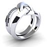 Super Bold And Gorgeous 1/4 Carat Diamond Band In 14K White Gold Image-2