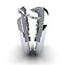 Super Bold And Gorgeous 1/4 Carat Diamond Band In 14K White Gold Image-4