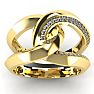 Super Bold And Gorgeous 1/4 Carat Diamond Band In 14K Yellow Gold Image-1