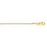 14 Karat Yellow Gold 1.0mm 16 Inch Round Diamond Cut Wheat Chain Necklace Image-1