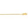 14 Karat Yellow Gold 1.1mm 20 Inch Round Diamond Cut Wheat Chain Necklace Image-1