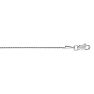14 Karat White Gold 1.0mm 18 Inch Round Diamond Cut Wheat Chain Necklace Image-1
