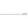 14 Karat White Gold 1.1mm 16 Inch Round Diamond Cut Wheat Chain Necklace Image-1