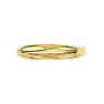 14 Karat Yellow Gold 6.0mm 7 Inch Plain Shiny Round Dome Classic Bangle Image-1