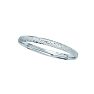 14 Karat White Gold 6.0mm 7 Inch Shiny Textured Sparkle Bangle with Diamond Shape Pattern Image-1