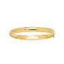 14 Karat Yellow Gold 5.5mm 5.50 Inch Children's Shiny Diamond Cut Florentine Bangle Image-1