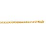 14 Karat Yellow Gold 2.9mm 5.50 Inch Children's Diamond Cut Heart Ring Chain Bracelet Image-1