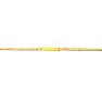 14 Karat Yellow Gold 6 Inch Children's Shiny Curb Link ID Bracelet Image-1