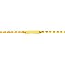 14 Karat Yellow Gold 6 Inch Children's Shiny Puffed Mariner Link ID Bracelet Image-1