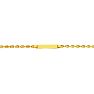 14 Karat Yellow Gold 6 Inch Children's Shiny Puffed Mariner Link ID Bracelet Image-1