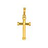14 Karat Yellow Gold Shiny Small Fancy Cross Pendant Image-1