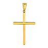 14 Karat Yellow Gold All Shiny Small Cross Pendant Image-1