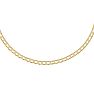14 Karat Yellow Gold 5.0mm 20 Inch Shiny Railroad Style Men's Fancy Necklace Image-1
