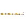 14 Karat Yellow & White Gold 8.50 Inch Railroad Type & Nail Head Fancy Men's Rolex Bracelet Image-1