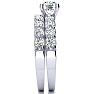 2 Carat Total Round Natural Diamond Engagement Ring and Wedding Band Set in 14K White Gold. Sizzling, Bright White Diamonds! Image-4
