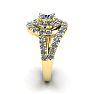 2 1/4 Carat Bypass Round Halo Diamond Engagement Ring in 14 Karat Yellow Gold Image-4