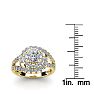 2 1/4 Carat Bypass Round Halo Diamond Engagement Ring in 14 Karat Yellow Gold Image-5