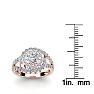 2 1/4 Carat Bypass Round Halo Diamond Engagement Ring in 14 Karat Rose Gold Image-5